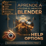 Aprende el menú Help de Blender