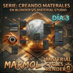 Cómo crear un material de mármol procedural en Blender